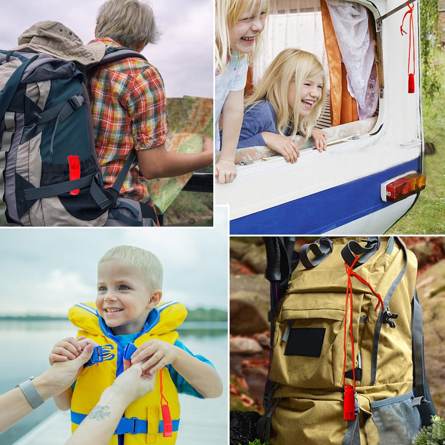 AUGSUN 10 Pcs Safety Whistle Marine Whistle Plastic Whistles with Lanyard for Emergency - Image 7